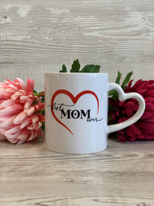 Personalisierte Tasse mit Herz Henkel | Für die beste Mama| Kaffeetasse| Kaffeebecher| Teetasse| Geschenk für Muttertag, Erzieher, Lehrer