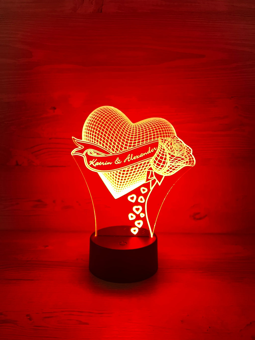 Personalisiertes LED Willkommensschild aus Acryl, Flur Deko